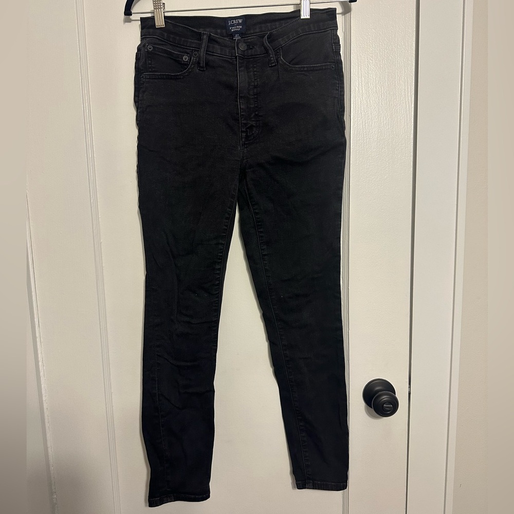 Jcrew black skinny high rise jeans